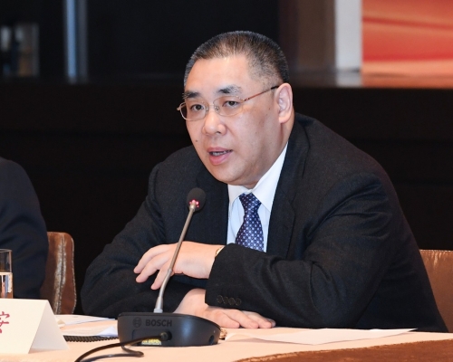 崔世安稱澳門對「一國兩制」感到驕傲。澳門新聞局圖片