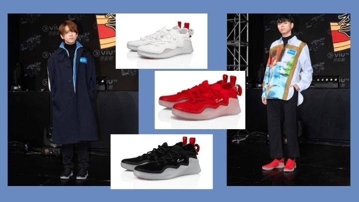 姜濤與郭嘉駿(193)穿上Christian Louboutin全新Arpoador波鞋/$8,200，外底以透明設計，表面雕刻簡約奪目的綫條，展現動感魅力。