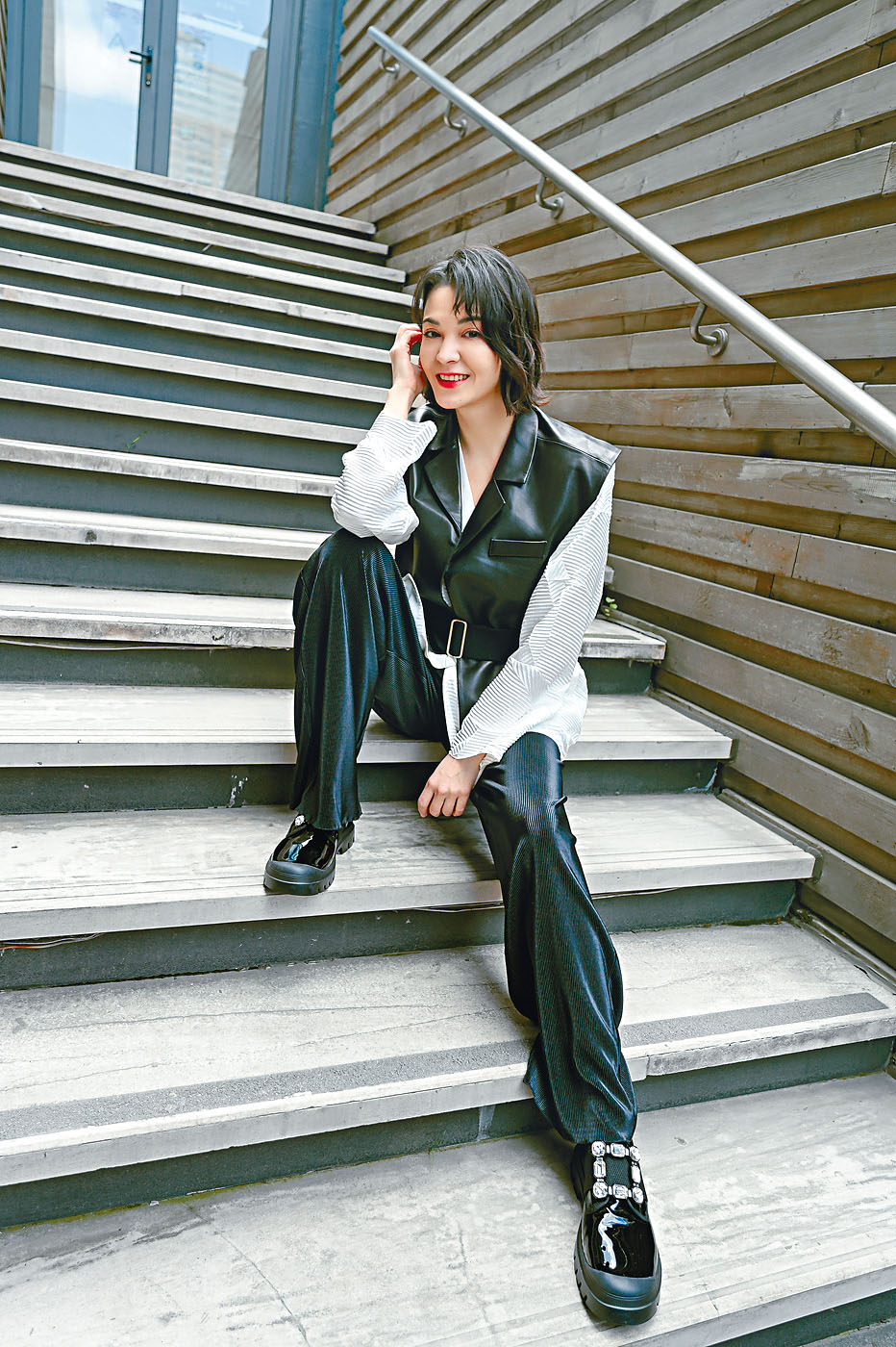 张榕容并非首次演警察，所以对体能训练好适应。