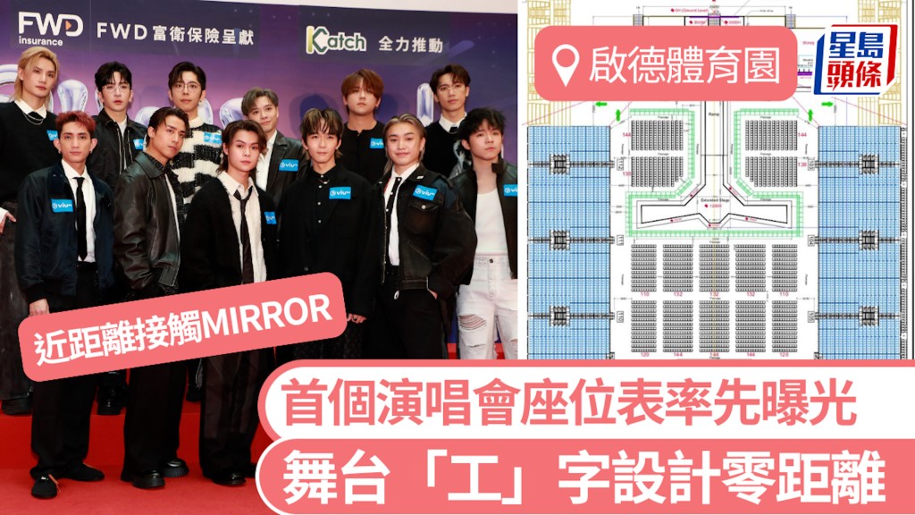 啟德體育園｜首個演唱會座位表率先曝光 舞台「工」字設計零距離 粉絲超近距離接觸MIRROR｜獨家