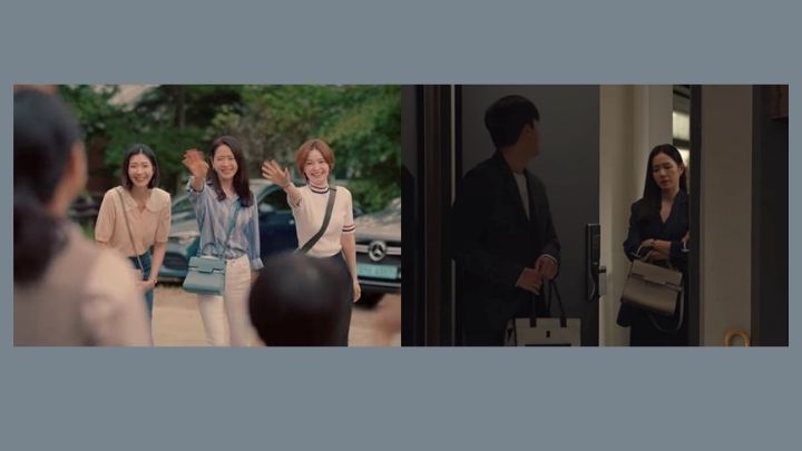 孫藝珍在熱播韓劇《三十九》中，選用品牌的Tempête系列手袋配襯多個劇中造型。（圖片來自netflix截圖）