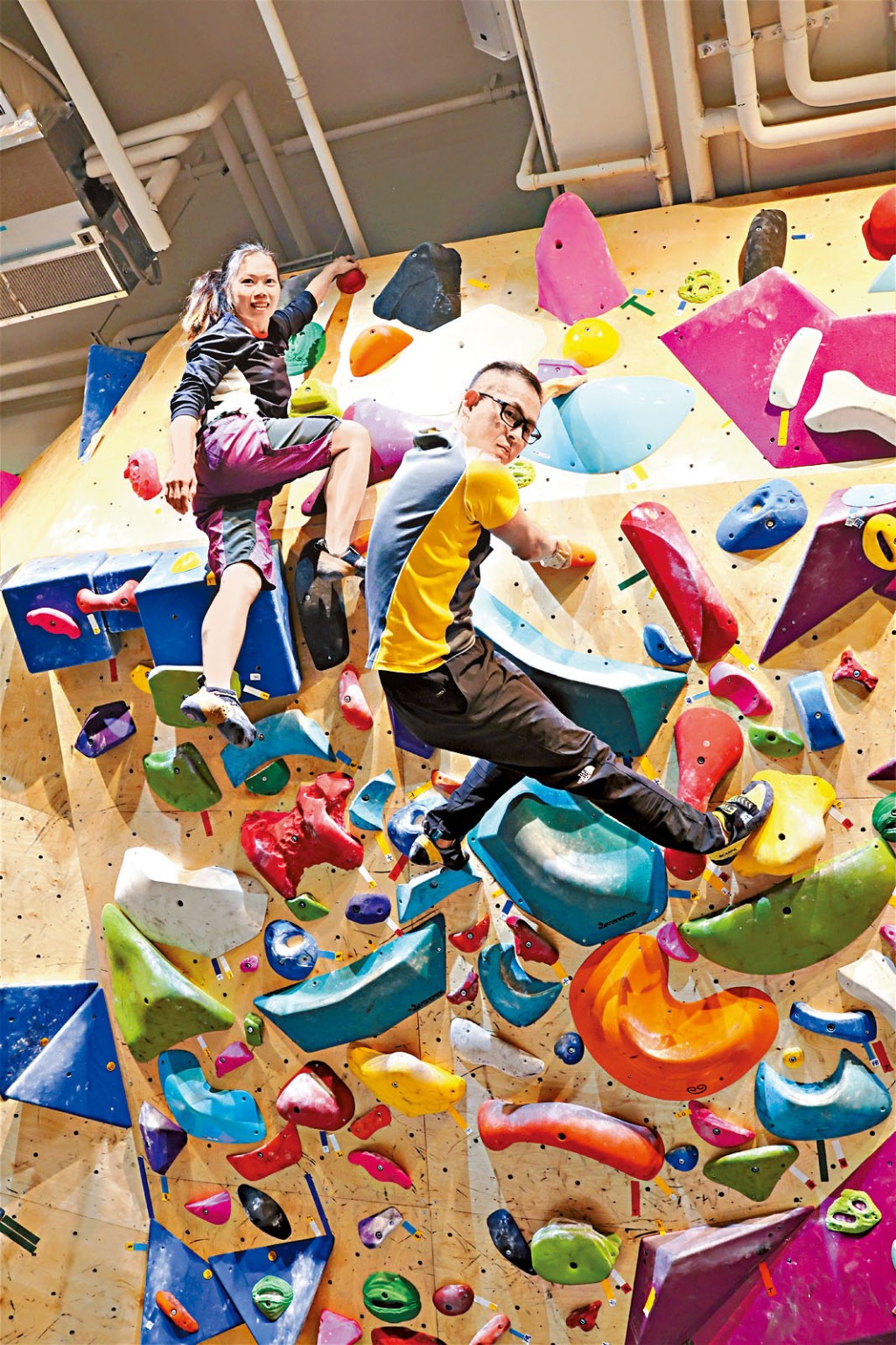 Angel（左）和Rocky都是力求向上的運動愛好者。