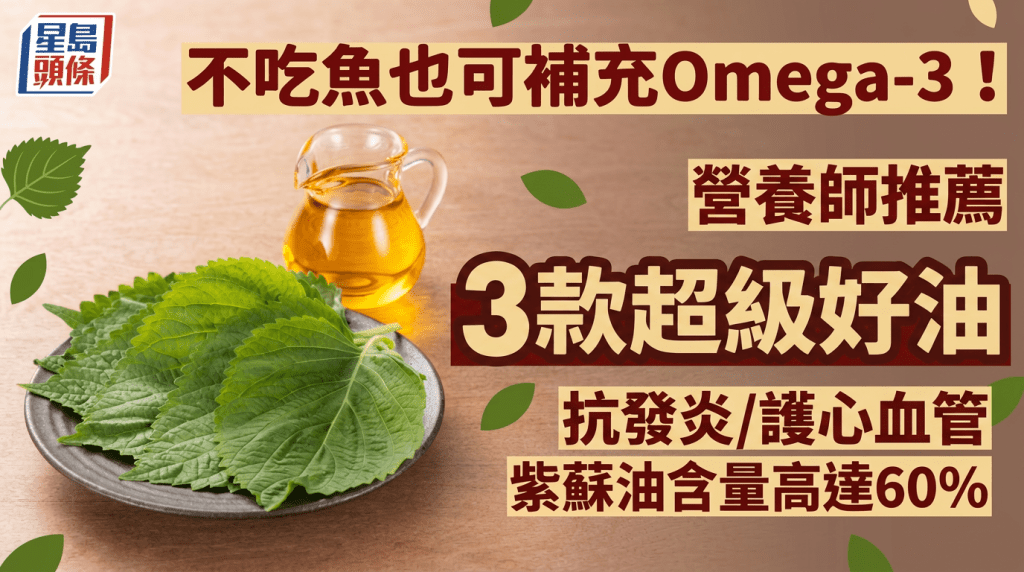  不吃魚也可補充Omega-3！營養師推薦3款超級好油抗發炎/護心血管 紫蘇油含量高達60%