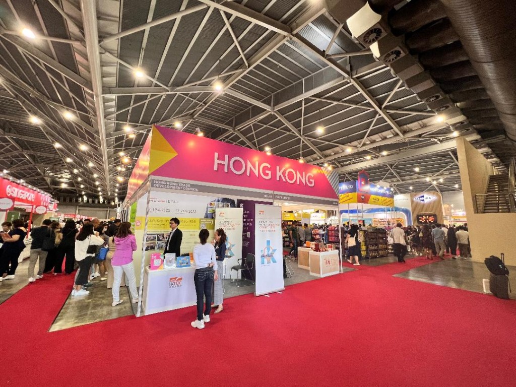 香港貿發局帶領展商參加新加坡國際食品。郭詠欣攝