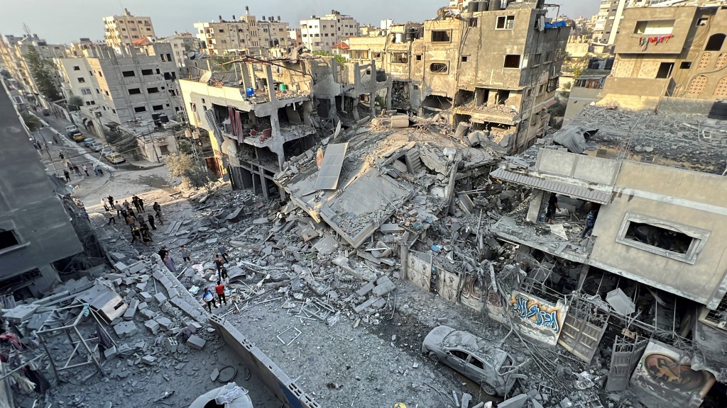 以色列連日轟炸，導致加沙地區無數建築物被毀。(路透社)