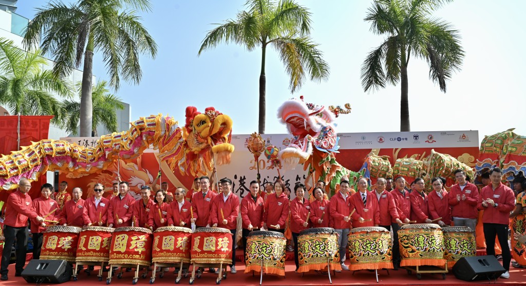 2024香港龙狮节活动启动。锺健华摄