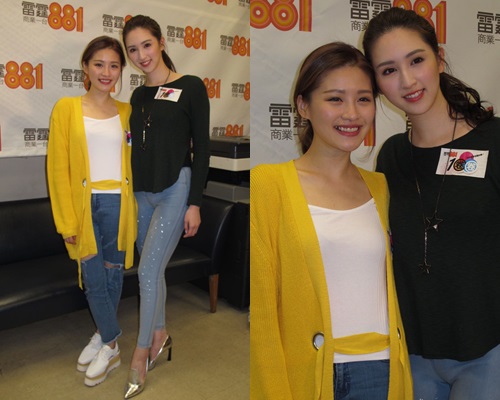 何傲芝、何傲兒宣傳電視節目。