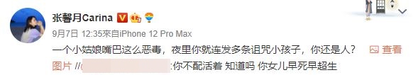 張馨月舉報黑心網民的留言。