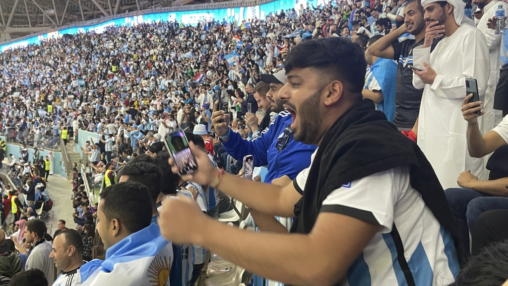 阿根廷勝出一刻，現在氣氛高漲。