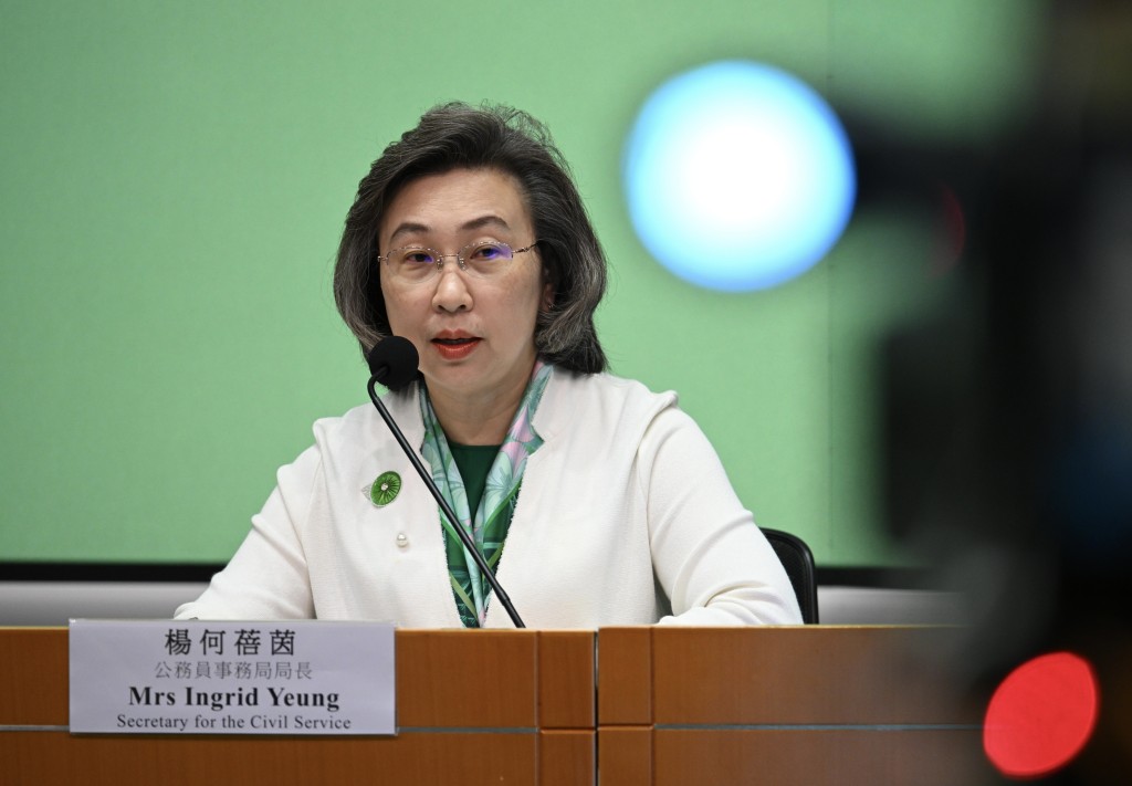 楊何蓓茵相信不會因為單一事件而動搖公眾對整個公務員團隊的信心。資料圖片 楊何蓓茵相信不會因為單一事件而動搖公眾對整個公務員團隊的信心。資料圖片