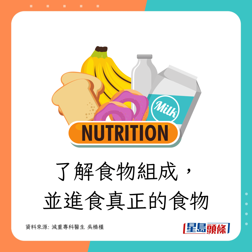 了解食物組成,並進食真正的食物