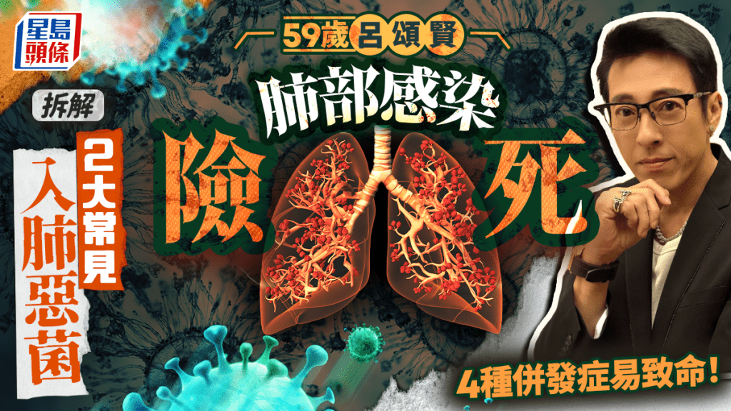 59歲呂頌賢肺部感染險死 拆解2大常見入肺惡菌 4種併發症易致命!