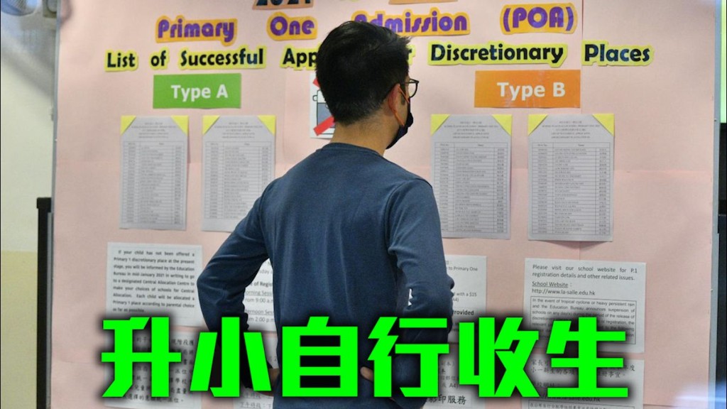 小一自行分配學位結果今揭曉 
家長可到學校網頁查閱結果