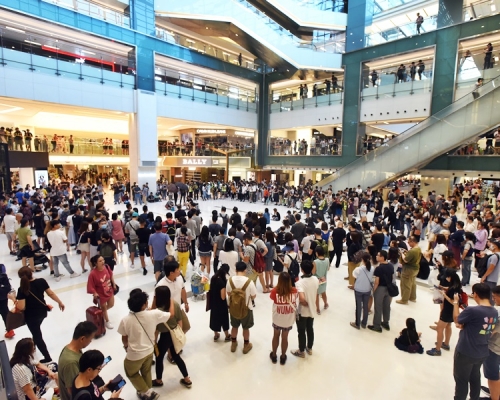 網民當日在新城市廣場集結。資料圖片