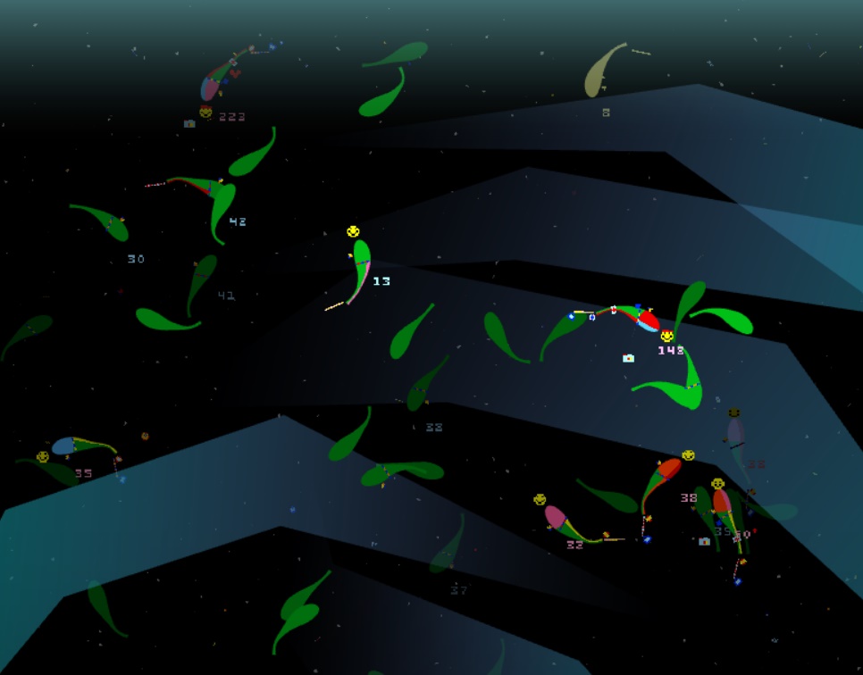 玩者的小鱼儿可与其他玩家实时互动。 网上截图