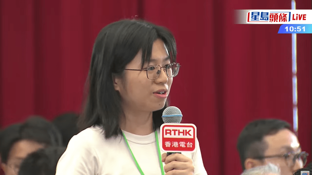 唐女士。直播截圖 唐女士。直播截圖