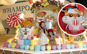 黃埔天地以Sanrio旗下人氣角色Corocorokuririn（CK鼠）為主角，打造夢幻聖誕糖果樂園。