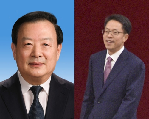 左：夏宝龙、张晓明。