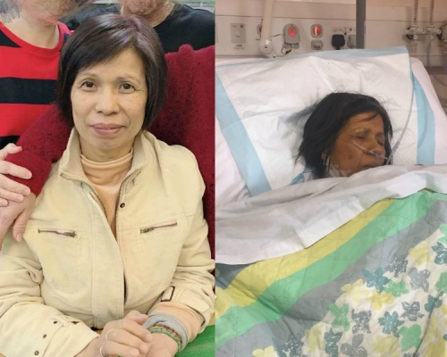 61岁的郭玉治急性肝衰竭，现已陷入半昏迷状态。家人提供