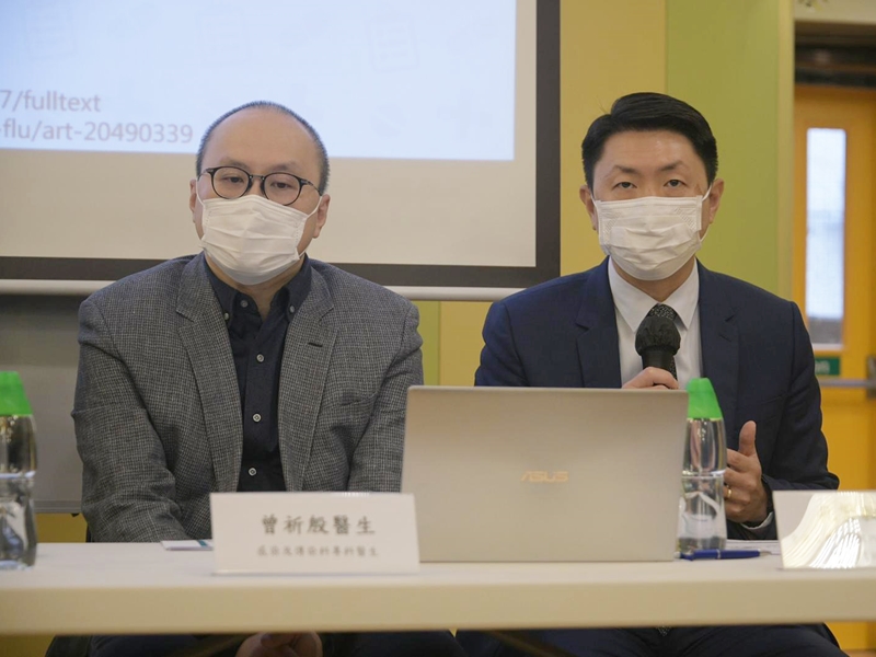 感染及傳染科專科曾祈殷醫生（左）。