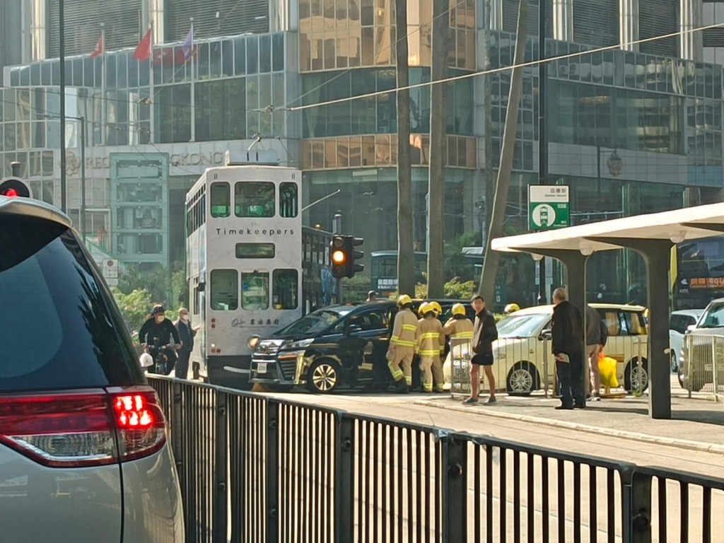 銅鑼灣發生涉及電車的車禍。 網上圖片