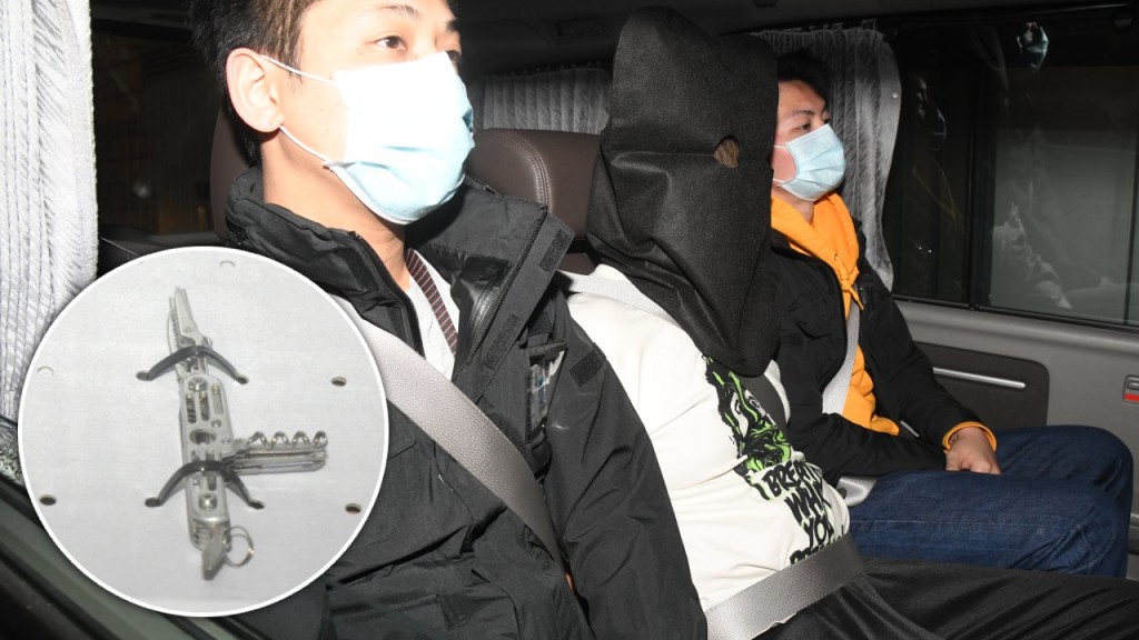 警方灣仔冬防拘兩男 有賊人撬爛食店捲閘鎖頭 正門入舖爆竊