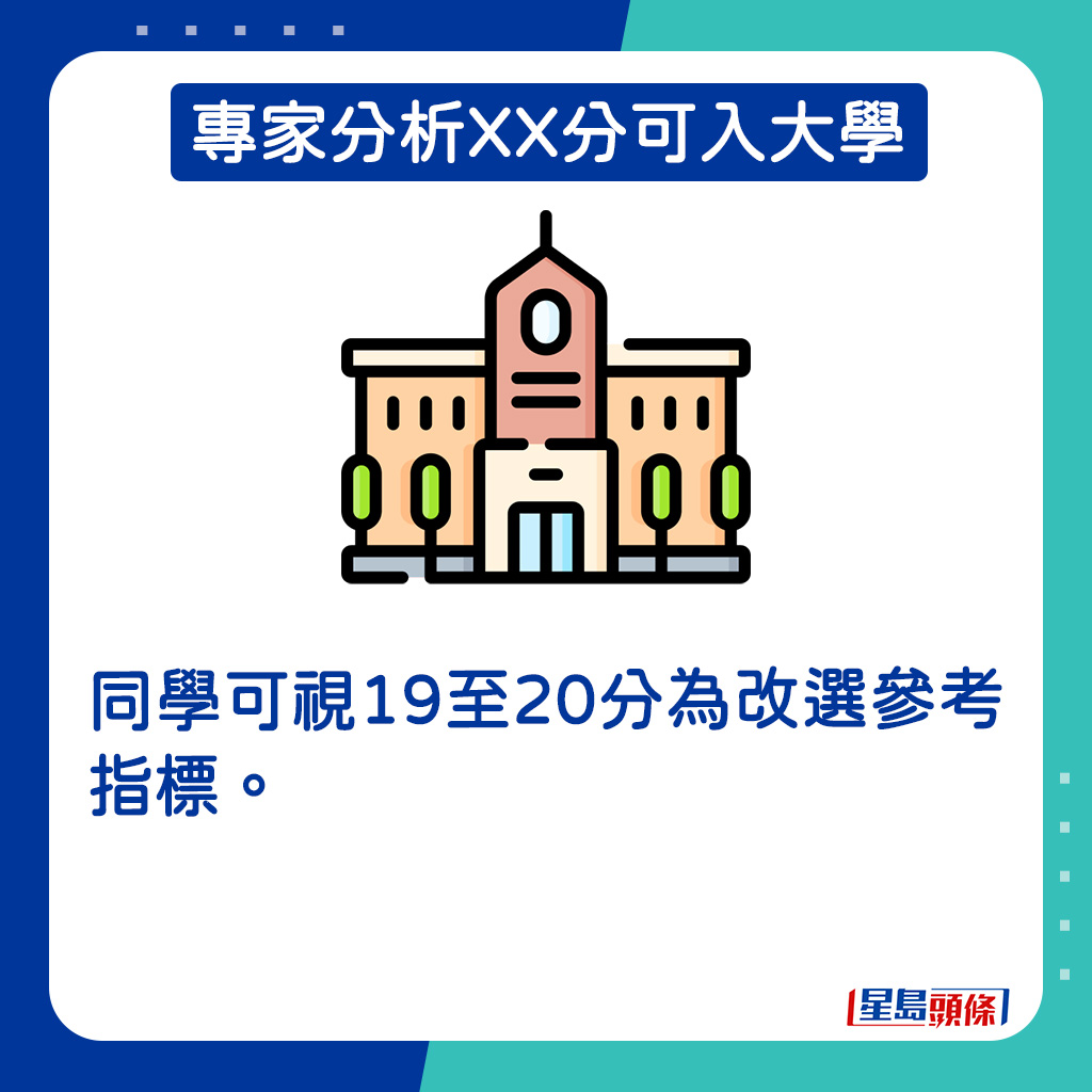 同学可视19至20分为改选参考指标。