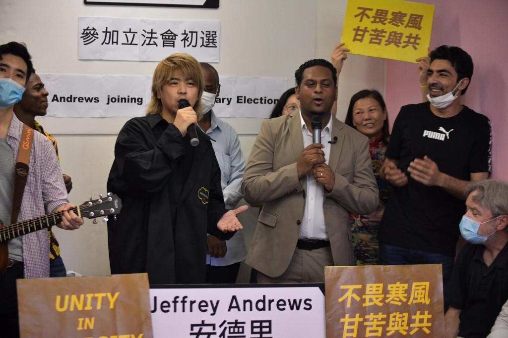 藝人阮民安到場支持。