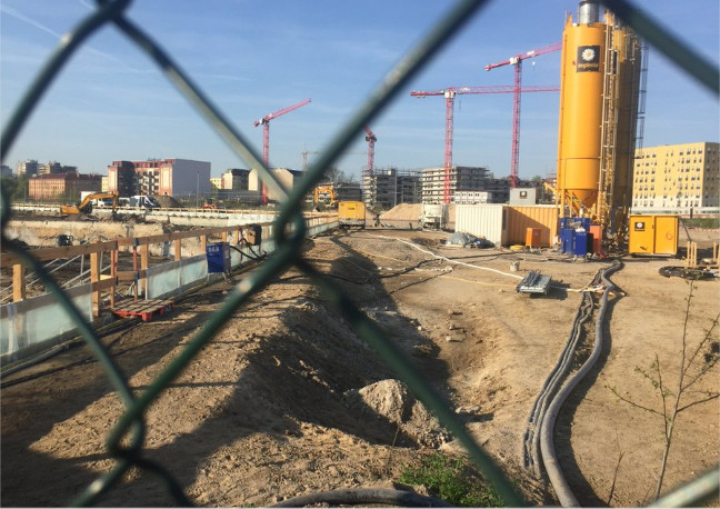 炸彈在柏林中央火車站附近建築地盤被發現。網圖
