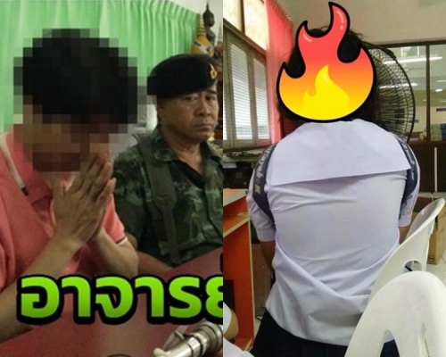 女學生（右）當日未有穿上內衣。網圖