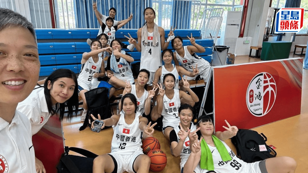 香港在學青會中學組女子籃球的預賽中排小組第三名,進入下一階段。(學青會圖片)