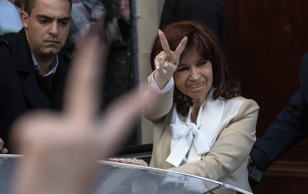 阿根廷女副總統克里斯蒂娜形容自己是「司法黑手黨」的受害者。AP資料圖