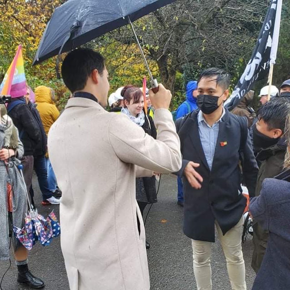 前區議員郭子健證實抵達英國。Facebook圖片