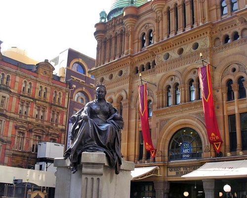 澳洲雪梨著名商場QVB。資料圖片