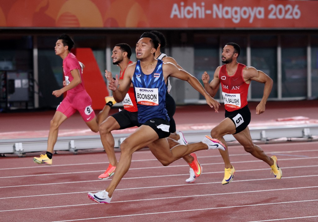 泰國20歲小將邦頌一日兩破男子100米亞運紀錄。路透社