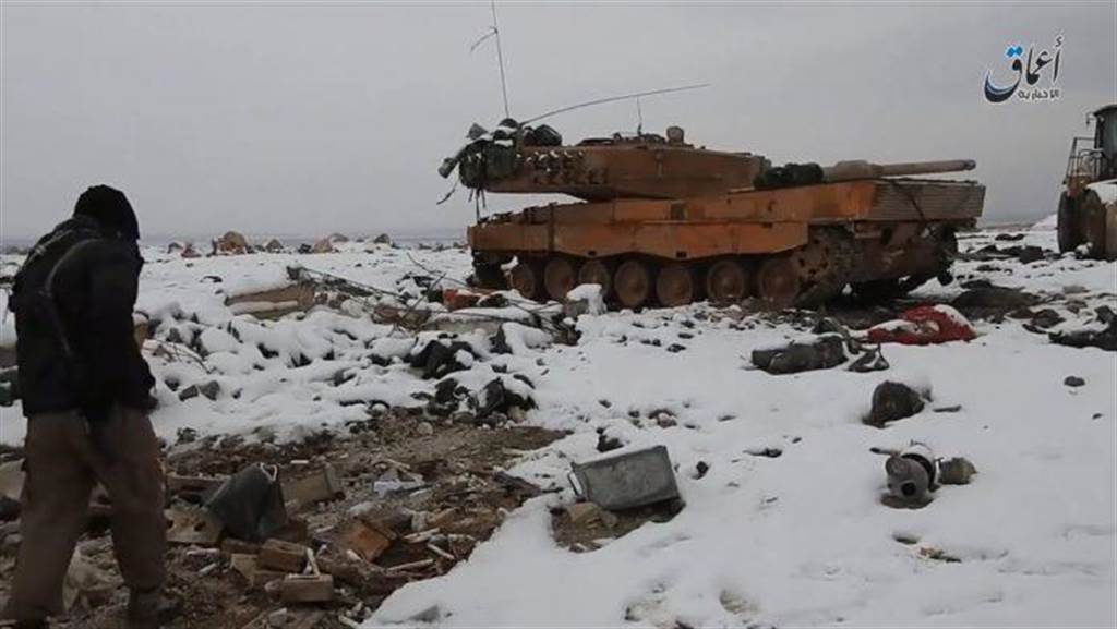土耳其在敘利亞北部損失大量豹２坦克。
