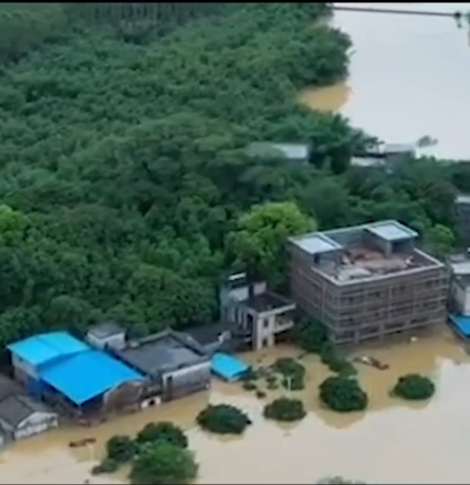 受持續暴雨影響,廣東多地嚴重水浸。(網圖)