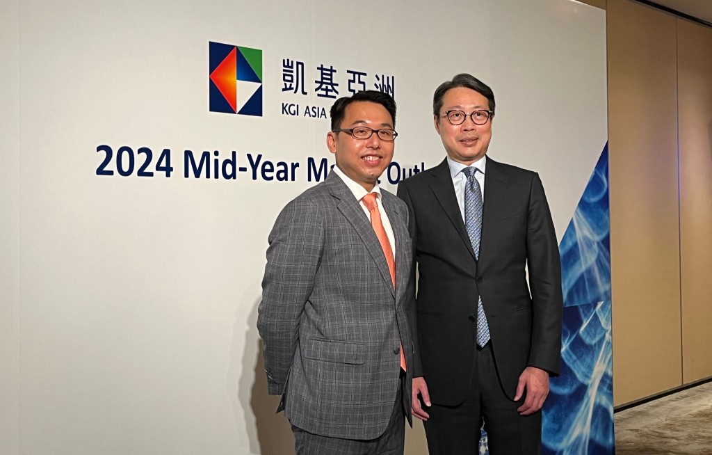 從左至右，凱基亞洲投資策略部主管溫傑；凱基投顧董事長朱晏民