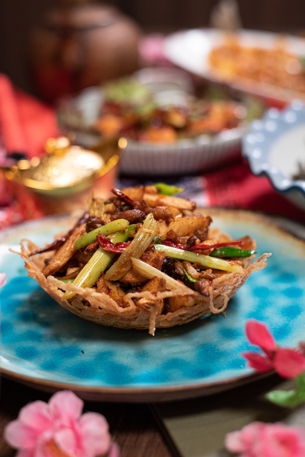 蔬食的金盞雜菌($288),寓意「招財進寶」。 蔬食的金盞雜菌($288),寓意「招財進寶」。