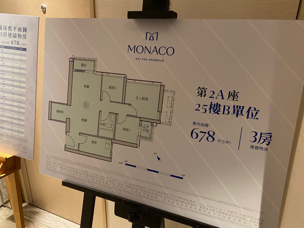 MONACO亦首度開放附設裝修現樓示位，為2A座25樓B室。