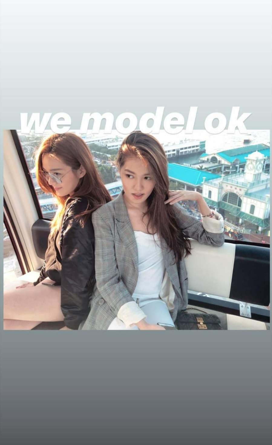 湯樂瑤表示,「We model ok」。湯樂瑤ig