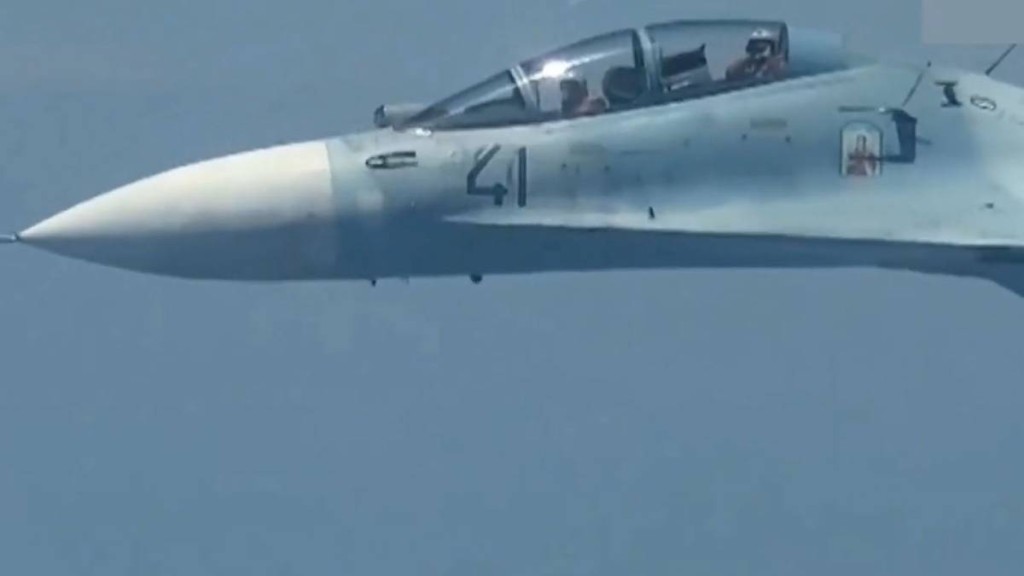俄羅斯在與中國的聯合軍演中，出動多架戰機護航轟炸機。 俄羅斯國防部圖片
