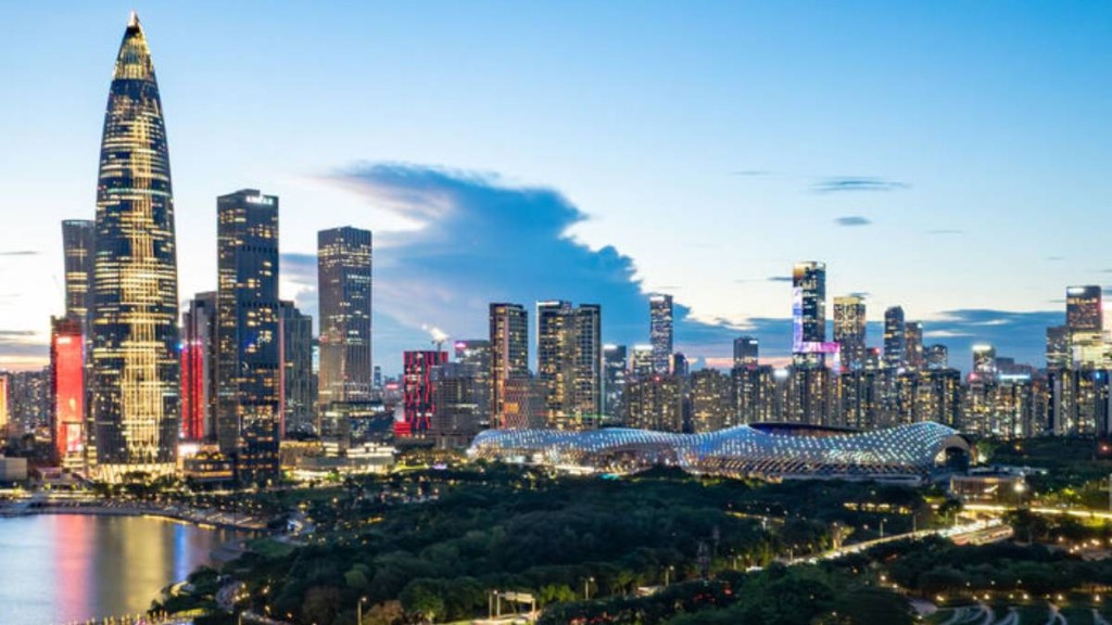 深圳首季GDP直逼 ¥9600億。圖為深圳南山區。新華社