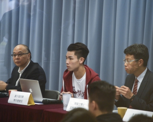 校方昨日宣布學生會會長劉子頎及中醫系學生陳樂行需要暫時停學。資料圖片