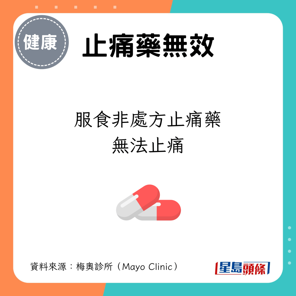 服食非处方止痛药无法止痛