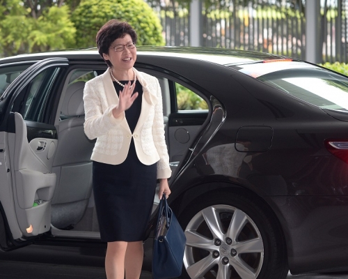林鄭月娥表示,政府要扮演主動及主導角色,為23條立法創造有利條件。蘇正謙攝