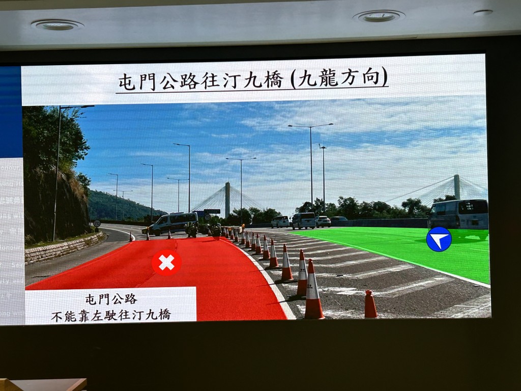 封路位置包括屯門公路(九龍方向)往汀九橋支路。 封路位置包括屯門公路(九龍方向)往汀九橋支路。