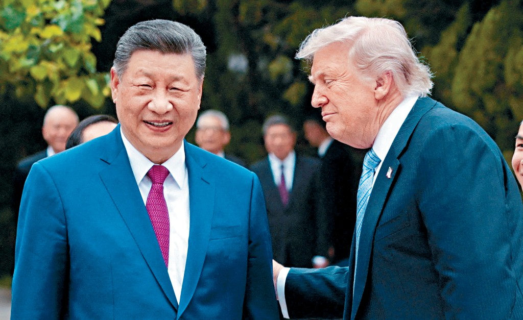 习近平今年5月在北京会见特朗普。