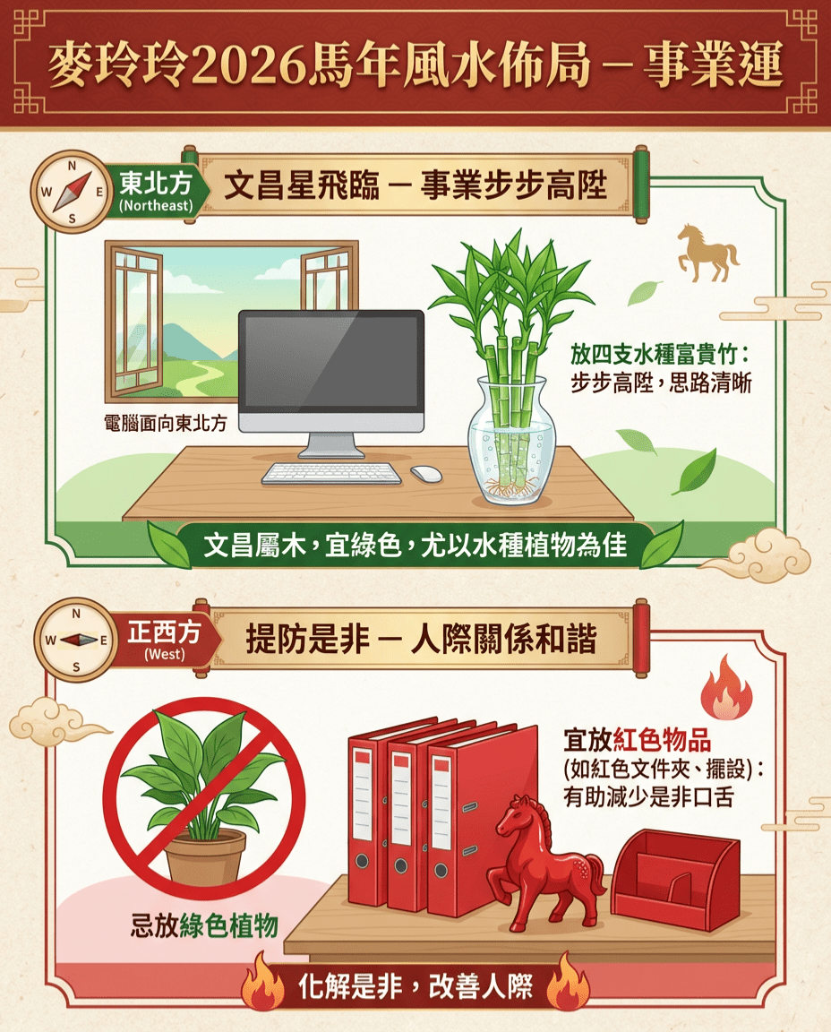 麥玲玲2026馬年風水佈局 – 事業運 麥玲玲2026馬年風水佈局 – 事業運