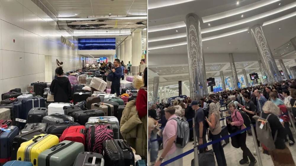 由於大量航班取消，杜拜機場濟滿了旅客。 看看新聞